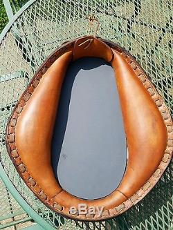 Vintage Leather Horse Collar Mirror