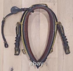 Vintage Leather Horse Collar w Brass Hames Fittings Straps MAGNIFICENT