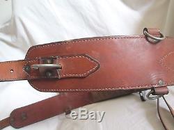 Vintage Leather Horse HARNESS RACING SADDLE with Crupper Equestrian QH