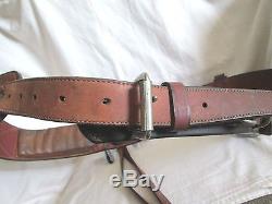 Vintage Leather Horse HARNESS RACING SADDLE with Crupper Equestrian QH