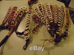 Vintage Leather Horse Harness Reigns Separator Spreader Celluloid Rings