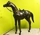 Vintage Leather Horse Large Statue Figure