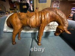 Vintage Leather Horse Measures 20 Tall 30 Long 9 Deep