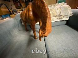 Vintage Leather Horse Measures 20 Tall 30 Long 9 Deep