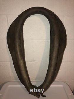 Vintage Leather Horse Mule OX Collar Harness Yoke Decor Western sold As Is 25