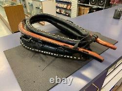 Vintage Leather Horse Mule OX Collar Yoke & Metal Harness Hames
