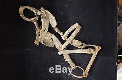 Vintage Leather Horse Neck Yokes Harness Brackets Blinder & Bit Collar