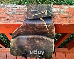 Vintage Leather Horse Saddle Bags Western Leather Satchel Home Decor