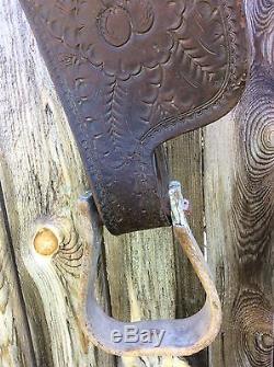 Vintage Leather Horse Saddle Cowboy Western Decor
