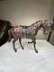 Vintage Leather Horse Sculpture Mid Century Maestros de Taxco British Saddle