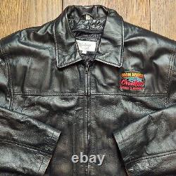 Vintage Leather Men's S Iron Horse Casino Auburn & Everett Black Leather Jacket