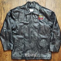 Vintage Leather Men's S Iron Horse Casino Auburn & Everett Black Leather Jacket