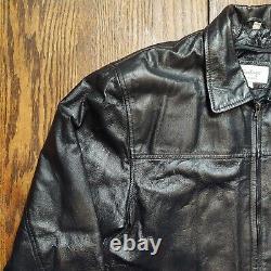 Vintage Leather Men's S Iron Horse Casino Auburn & Everett Black Leather Jacket