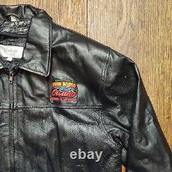 Vintage Leather Men's S Iron Horse Casino Auburn & Everett Black Leather Jacket