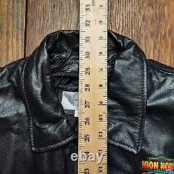 Vintage Leather Men's S Iron Horse Casino Auburn & Everett Black Leather Jacket