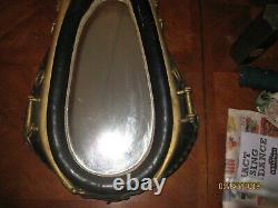 Vintage Leather Orginial Horse Collar Mirror with Harness & Rings Western Decor