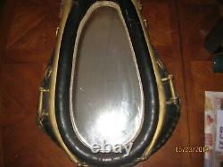Vintage Leather Orginial Horse Collar Mirror with Harness & Rings Western Decor