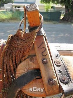Vintage Leather Pack Saddle Sawbuck Tack American Western Cowboy Donkey Horse