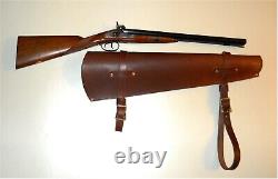 Vintage Leather Rifle Shotgun Hunting Scabbard with Straps for Saddle Horse