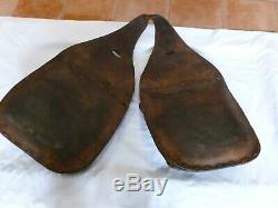 Vintage Leather Saddle Bag Motorcycle/Horse Hand Tooled Well Made Durable &Thick