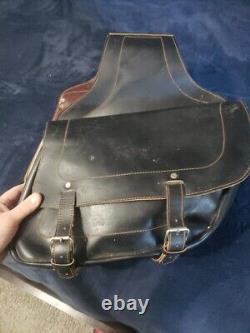 Vintage Leather Saddlebags stamped Garcia Mexico Motorcycle Horse See