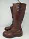 Vintage Leather Tall Horse Riding Police Boots