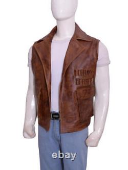 Vintage Leather Vest Mens Leather Vest For Men Brown Leather Vest For Men