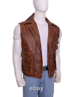 Vintage Leather Vest Mens Leather Vest For Men Brown Leather Vest For Men
