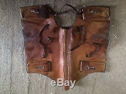 Vintage Leather Weighted Horse Racing Saddle Pad Mochila PonyExpress