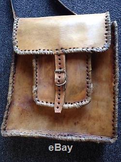 Vintage Leather Western Bag Purse Cowboy Horse Rustic Southwest Camel Hobo Old