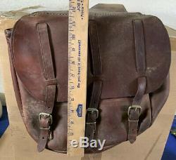 Vintage Leather Western Saddle Bags Horse Tack High Grade