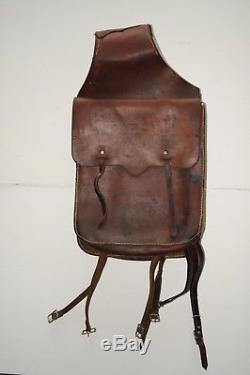 Vintage Leather Western -Saddle Bags Ranch Horse Equestrianism Biking Motorcycle