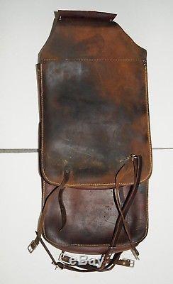 Vintage Leather Western -Saddle Bags Ranch Horse Equestrianism Biking Motorcycle