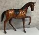 Vintage Leather Wrapped Horse Equestrian Figure Prop Cool 28 X 24