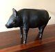 Vintage Leather Wrapped Pig Small Black