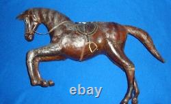 Vintage Leather and Paper Mache Horse Larger Size