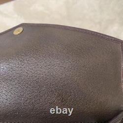Vintage Longchamp Leather Shoulder Bag Crossbody Brown Horse Logo France