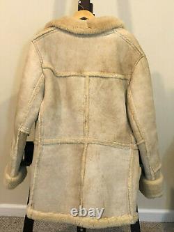 Vintage Marlboro Man Jacket Sheepskin Leather Ranch Work Coat (Size 40)