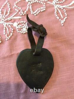 Vintage Martingale Horse Bridle Leather Heart ornament