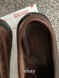 Vintage Men's GUCCI Brown Leather Horse-bit Loafers Shoes size 9.5