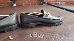 Vintage Mens Gucci Lug Bottom Horse Bit Loafers Shoes Sz 14 D Used Dress Casual