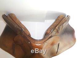 Vintage Michael Longland Saddler Horse Back Saddle Brown Leather (England Made)