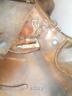 Vintage Michael Longland Saddler Horse Back Saddle Brown Leather (England Made)