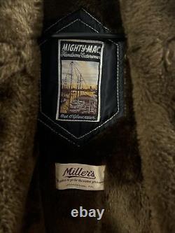 Vintage Mighty-Mac Lined SUEDE LEATHER Winter Rancher Coat Jacket