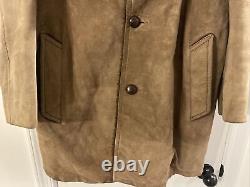 Vintage Mighty-Mac Lined SUEDE LEATHER Winter Rancher Coat Jacket