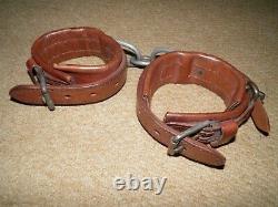 Vintage Military WW2 W. Lees (Walsall) 1945 Quick Release Leather Horse Hobbles
