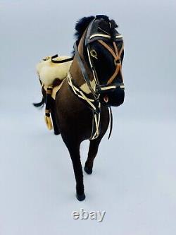 Vintage Model Horse Realistic Figure Real Hair Glass Eyes Saddle 10 Tall