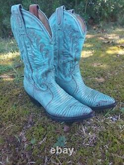 Vintage Montana Armadillo Boot Turquoise
