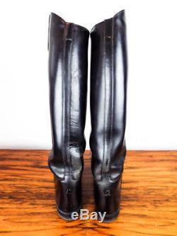 Vintage Morales Horse Riding Mens Custom Boots Black Leather Size 9W