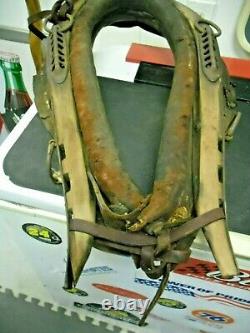 Vintage Mule Horse Harness Yoke Wood And Leather 27 X 17 At Widest Pont